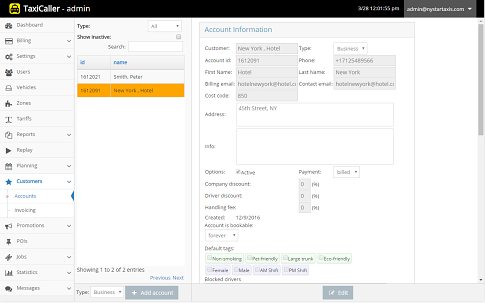 Back office corporate accounts