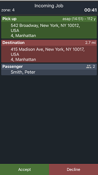 Driver app job offer