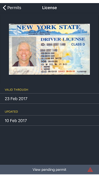 Driver app license and permit documents