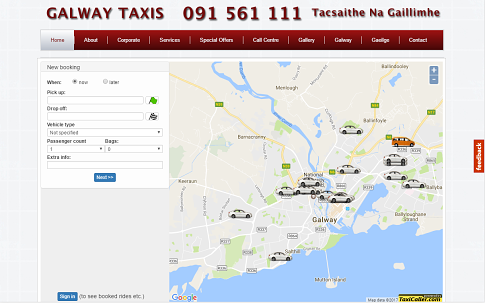 Online bookings seen on Galways website